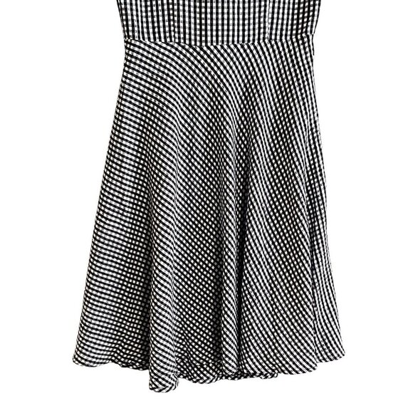 Solid & Striped Gingham Daisy Cut-out Dress Size L, New, Black/White - Picture 10 of 16